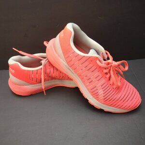 Asics Fee Fas Flyte Foam Ladies Size 7 Salmon Pink & Grey Dyna Flyte 3 Sneakers
